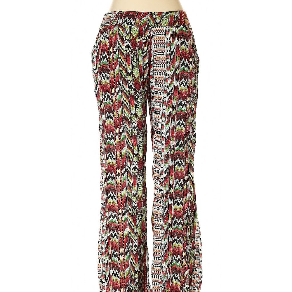 Chances R Wide Leg Boho Rayon Pants with Pockets